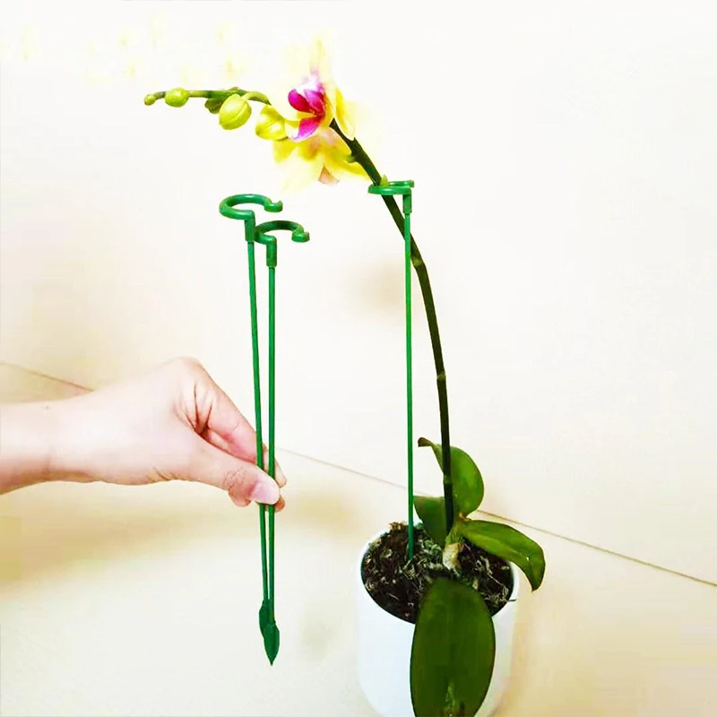 5/10/20PCS Plant Supports Stand Butterflies Orchid Flower Potted Fixing Rods Reusable Flower Holder Pole Leaf Protection Frame plant stakes,plastic plant supports,plant stem support,plant support racks,plant support stick