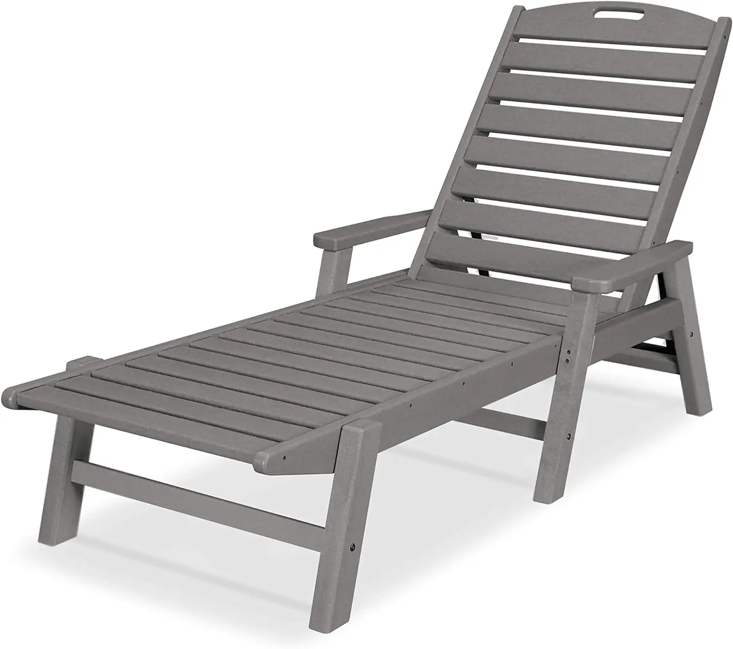 

POLYWOOD NCC2280GY Nautical Arms Chaise, Slate Grey
