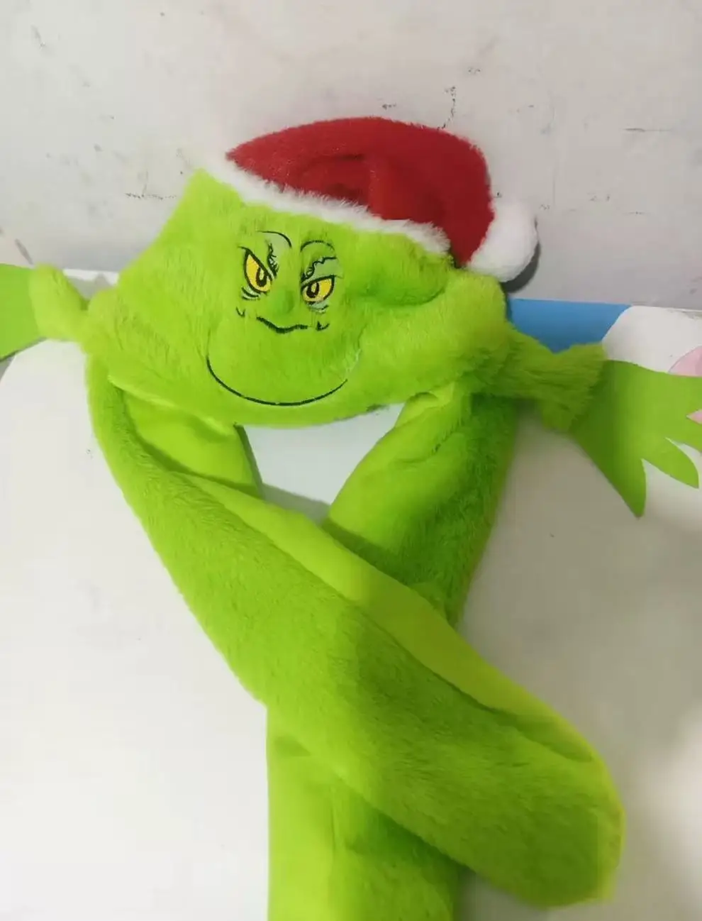 Christmas Series Hat Green Monster Santa Claus Milu Deer Cartoon Kawaii Cute Plush Hat Winter Keep Warm Hat X-Mas Gift Kid