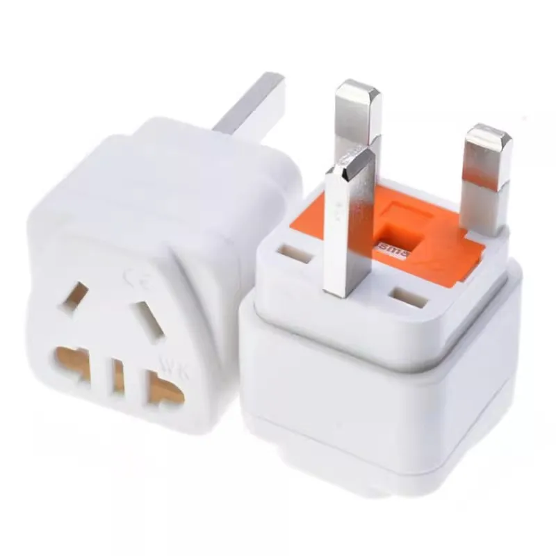 Travel socket converter standard port version 13A built-in fuse two flat three socket plug