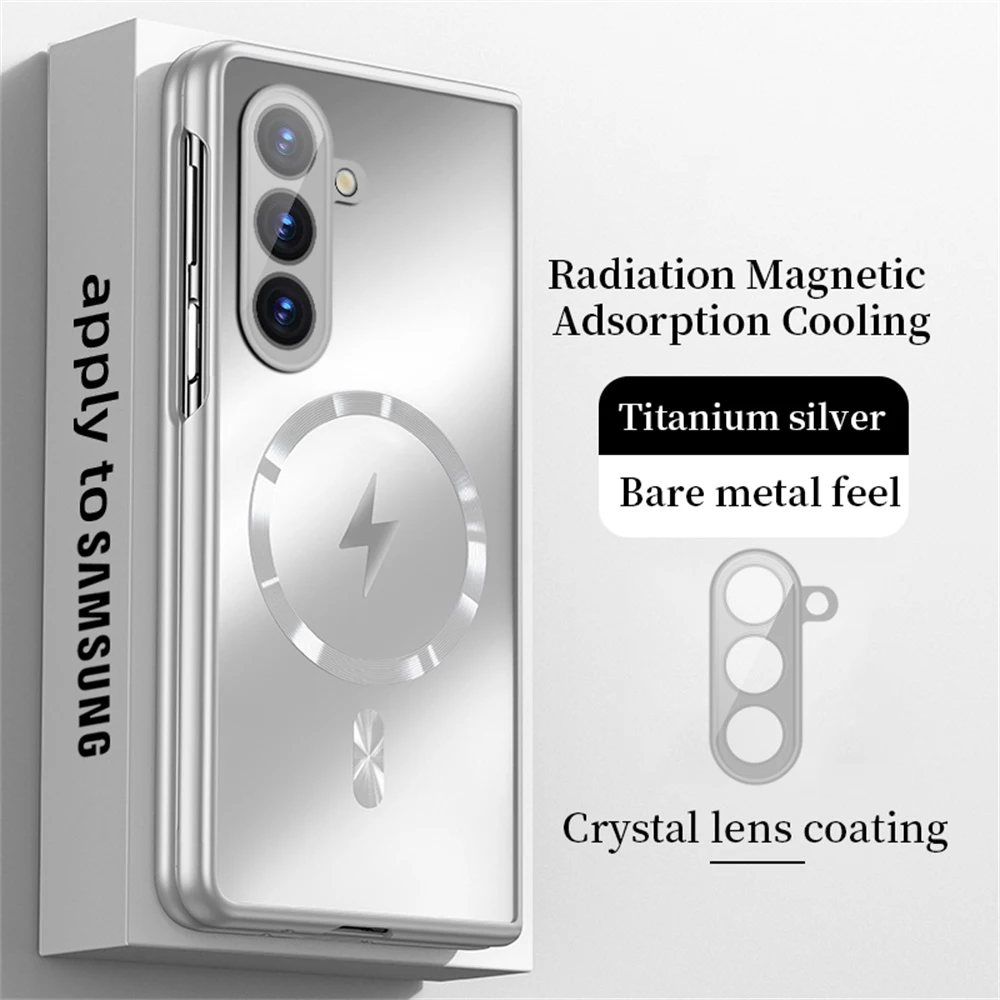 Luxury Frosted Matte Wireless Charging Case with Full Lens Protection