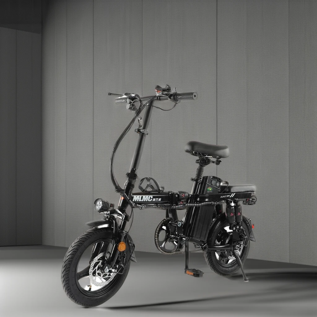 48V Electric Bike Foldable Hybrid City Road Bicycle Steel Frame With Lithium Battery Power Supply