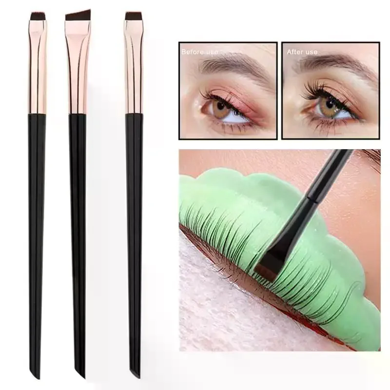 플랫 헤드 펌 브러쉬 속눈썹 스타일링 브러쉬 라미네이션 속눈썹 분리 도구 속눈썹 연장 용품 도구 래쉬 리프트 도구