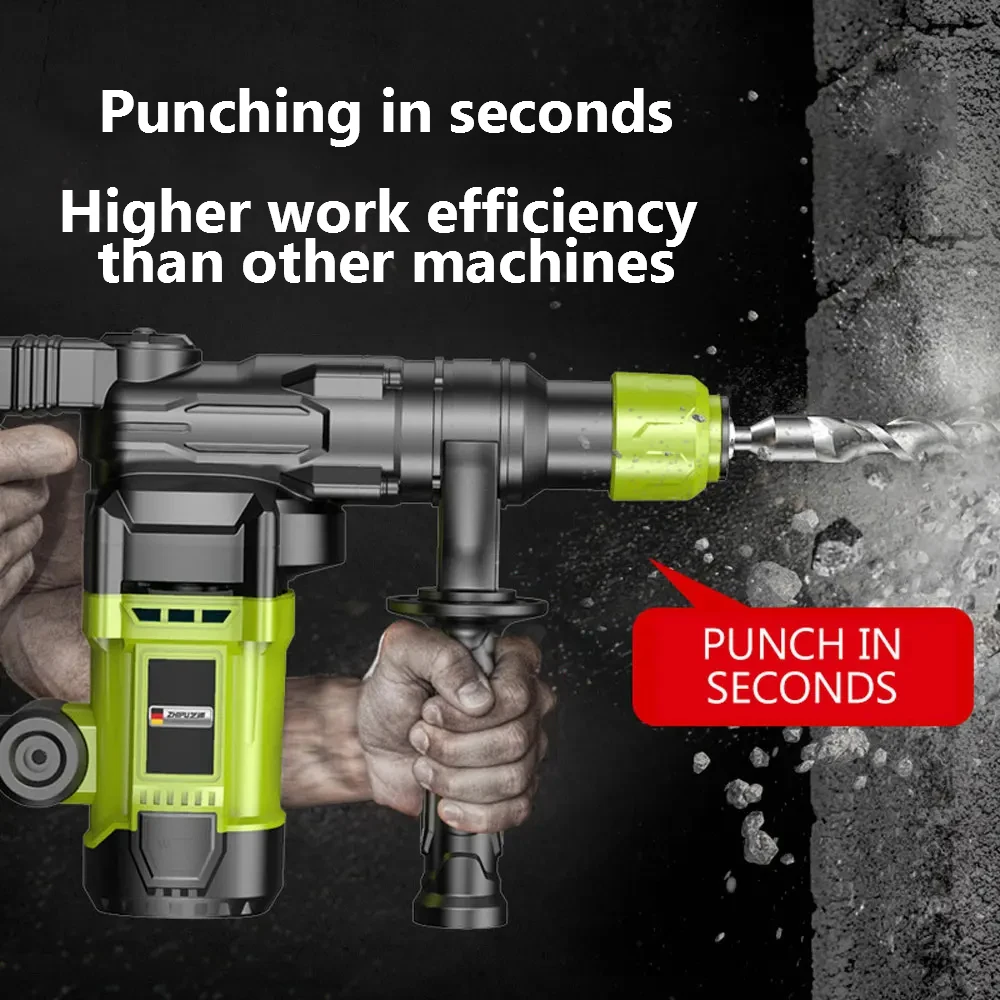 28MM High Power Electric Hammer Electric Pick Electric Drill Impact Drill Power Tools Electric Hammer Concrete Industrial Grade 2