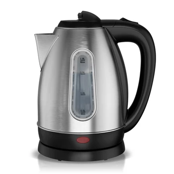 1.8L Stainless Steel Electric Kettle with Water Level Window, Auto Shut-Off, Boil-Dry Protection, 1100W Fast Boiling 1