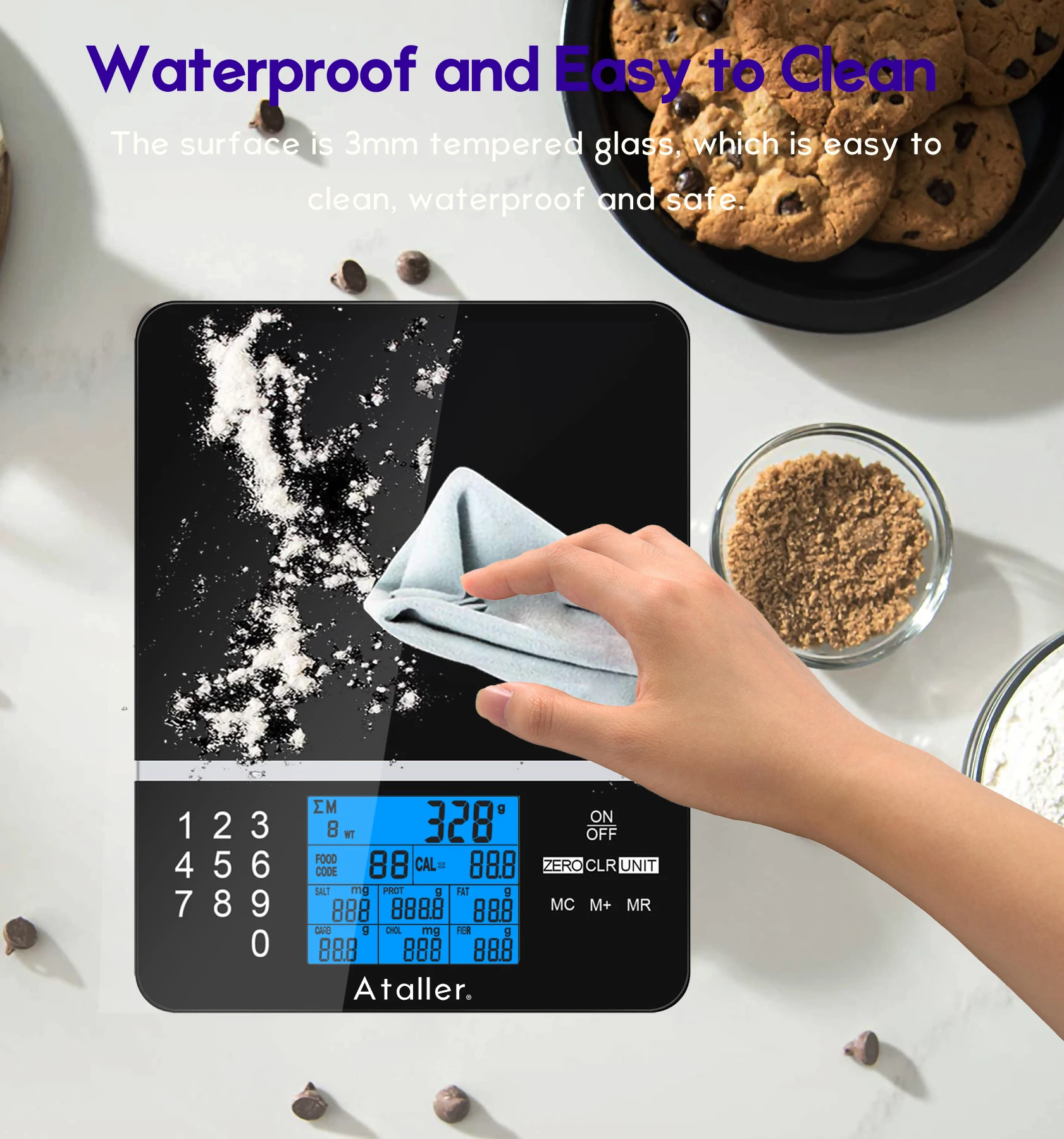 Digital Kitchen Food Scale Nutrition info Accurate Food and Nutrient  Calculator