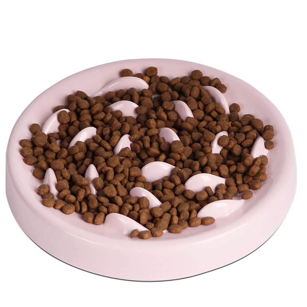 

Pet Cat Dog Bowl Anti-choke Food Plate Pet Slow Food Bowl for Medium Small Cats Dogs Puppy Feeder OEM Drop Shipping