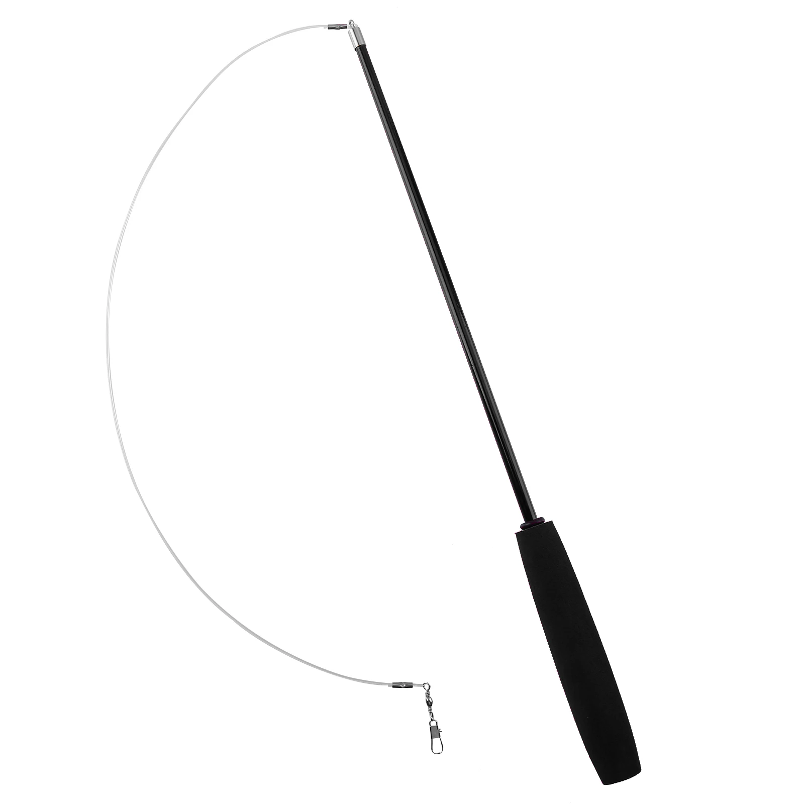 Telescopic Cat Teaser Wand Toy – Three-Section Fishing Pole Interactive Kitten Stick