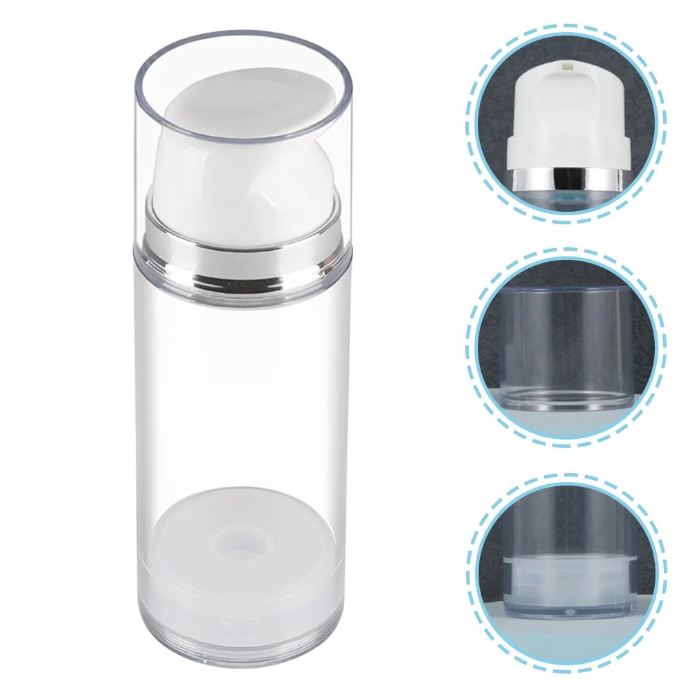 2Pcs Airless Pump Bottle Refillable Empty Bottles Pump Containers Dispenser