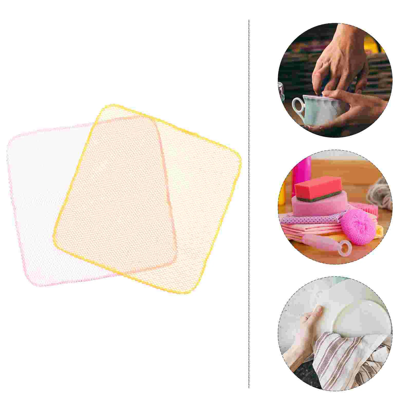 

Innovative Dish Washing Net Cloths Cleaner Rapid Dry Scourer Inodore Mesh Washing Cloths Kitchen Cleaning Cloths Washer