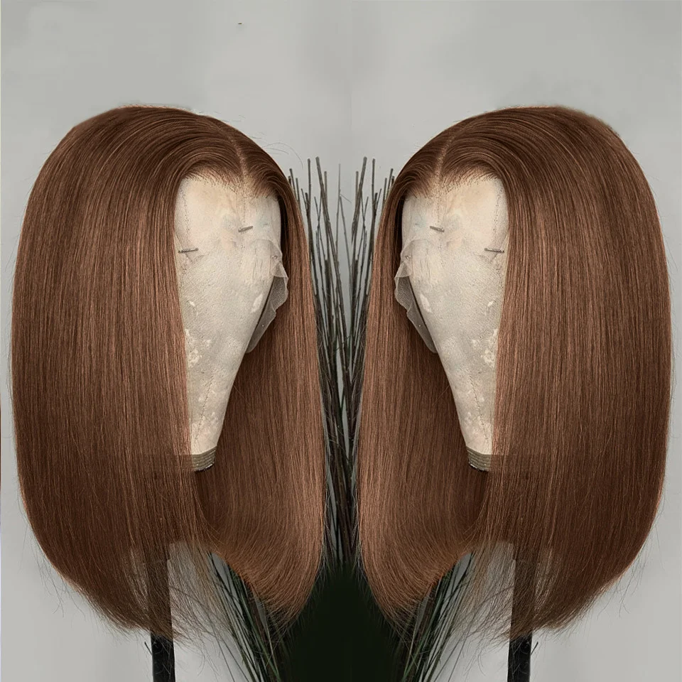 Miss Rola13X4 Lace Frontal Human Hair Bob Wigs Brazilian Remy Hair Straight Bob Wig 1B30 1B99J 1B27 99J Lace Wigs 180% Density