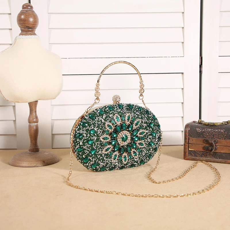 Cross-border sunflower dinner bag Fashion banquet clutch bag Dress evening Diamond set European and American women handbags beach clutch bag