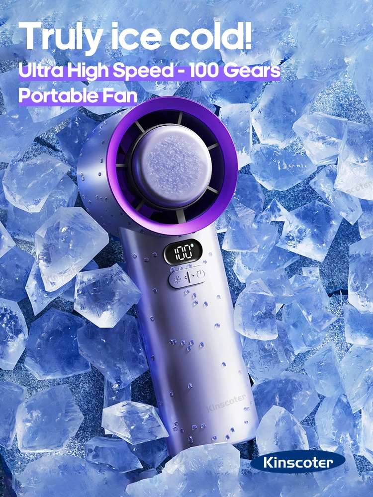Kinscoter-mini Handheld Turbo Jet Fan Ventilador Portátil Ice Cold Brushless Motor Vento de Alta Velocidade Duct Fans Blower Violento Geração