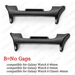 Premium Metal Watch Strap Connectors - Set of 2 - 22mm Watch8 40 44 46 (B Black)
