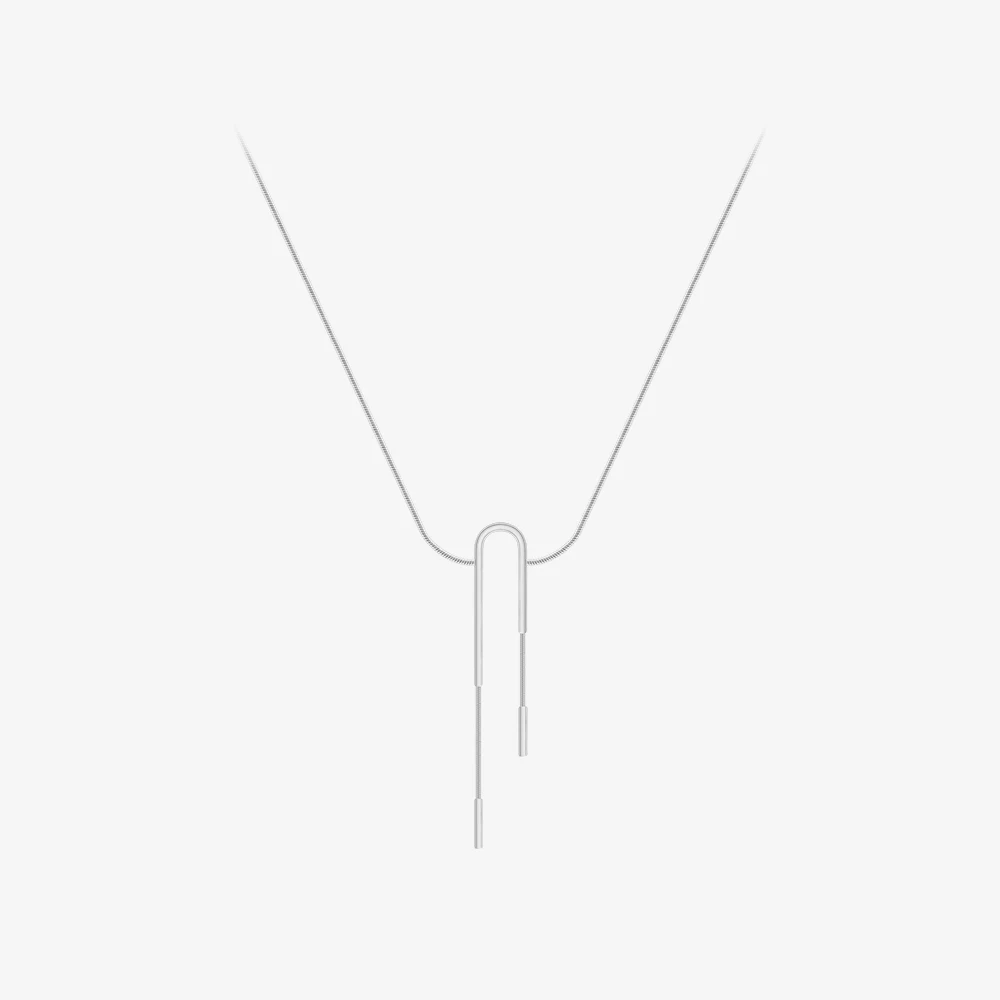 ENFASHION Pulseras Inverted U-shaped Pendant Necklace Women Stainless Steel Fashion Gold Color Jewelry Elegant Graduation 233382