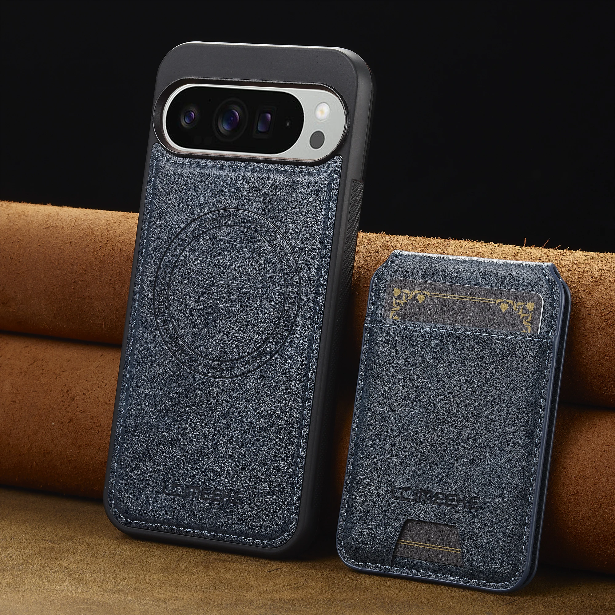 Premium Magnetic Leather Flip Phone Case with Card Holder