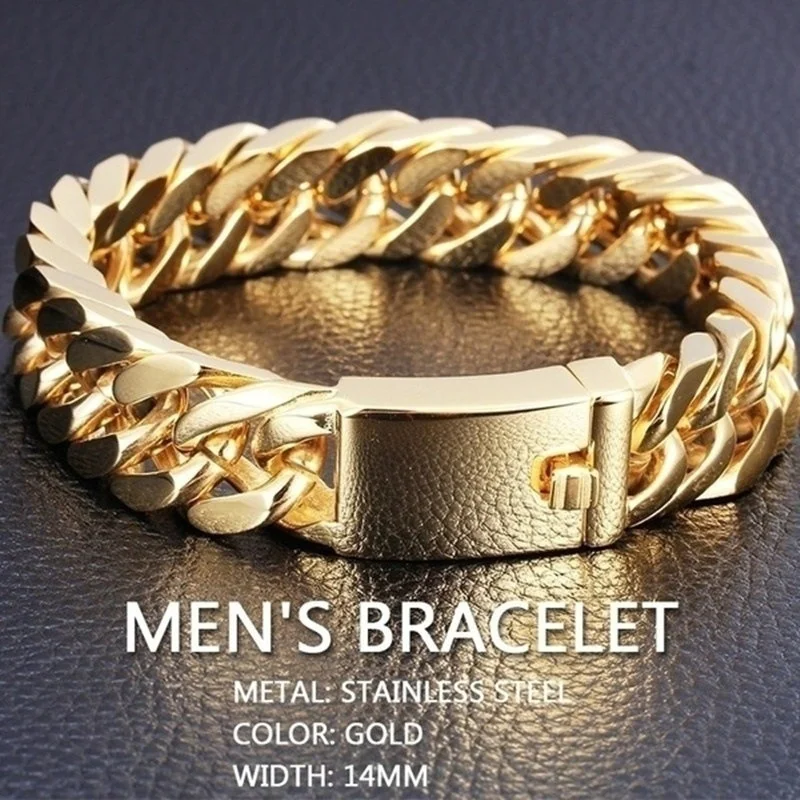 Bandmax Infinity Love Knot Cuban Link Bracelet - Stainless Steel Men's Chain With Gift Card