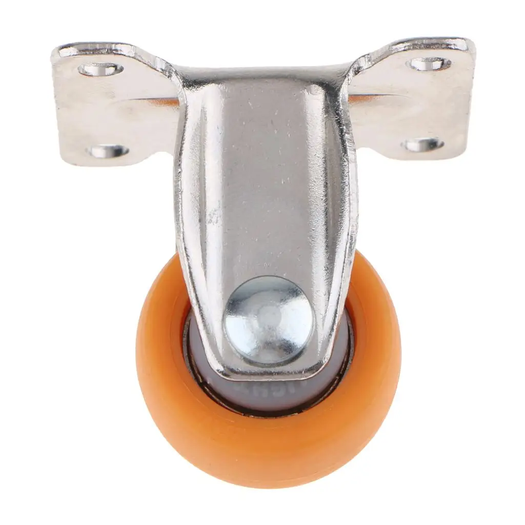 Heavy Duty Top Plate Fixed Castor Nylon Wheels Trolley Furniture Caster 1 Inch