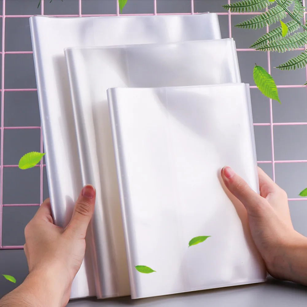 5 sheets of A4 A5 B5 textbook transparent cover Notebook cover Book cover Waterproof protective cover for student textbooks 4