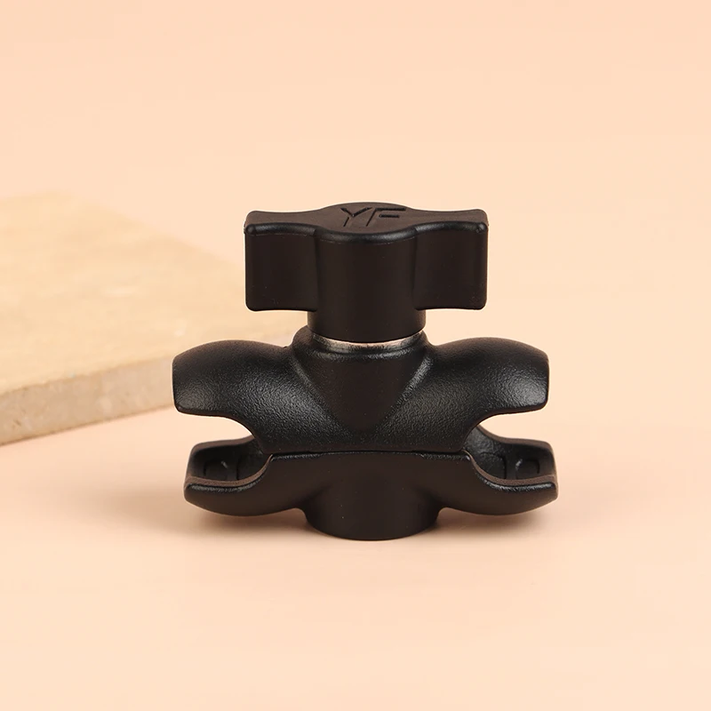 [H]5.5CM 알루미늄 합금 더블 소켓 암 볼 헤드 홀더 마운트 클램프 자전거 오토바이 카메라 연장 암