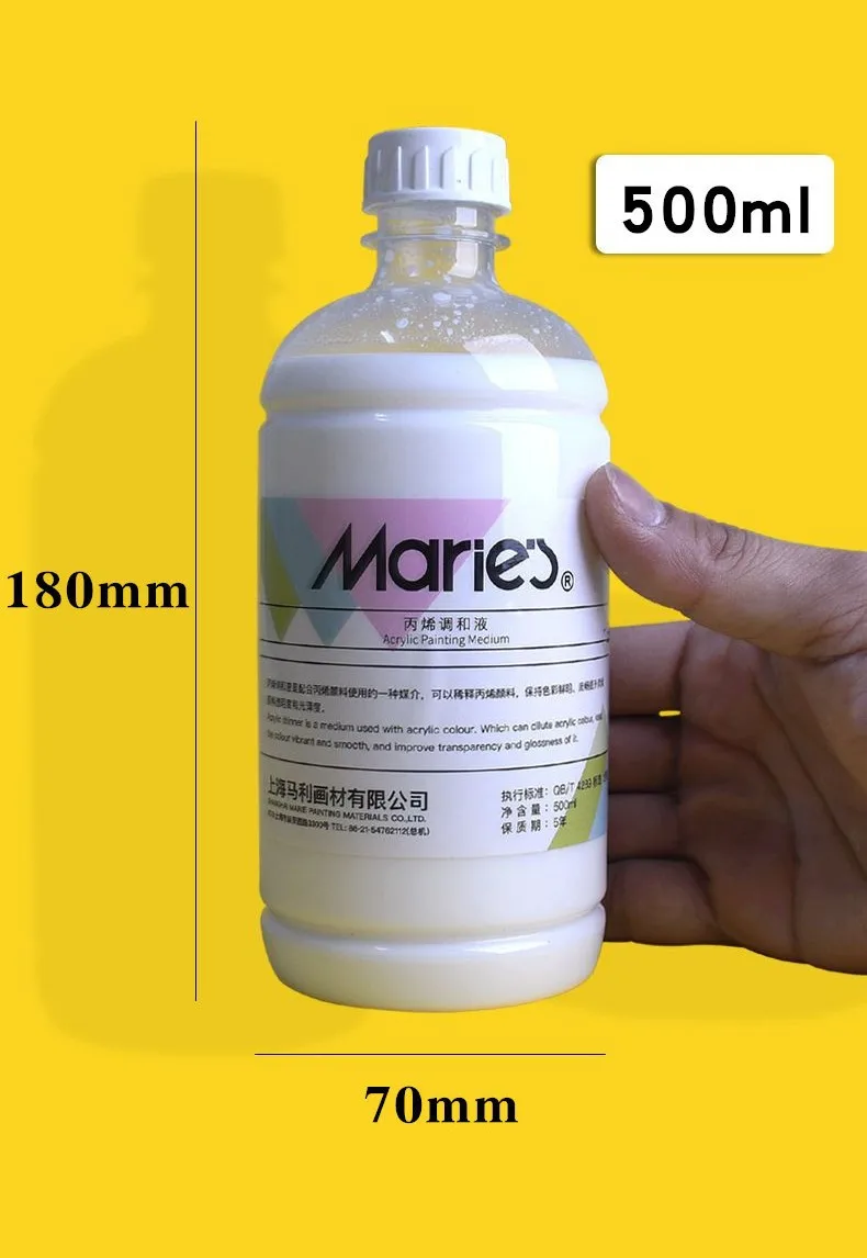 Maries Acrylic Fabric Paint Thinner Mediums 500ml Paint Mixes Regulator  Blending Thins Paints Without Losing Qualities - AliExpress