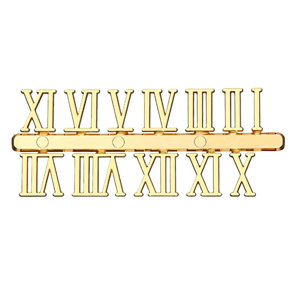 

Unique Wall Clock Decor DIY Clock Numerals Parts Roman and Arabic Numerals Combination Express Your Style Gold Silver Black