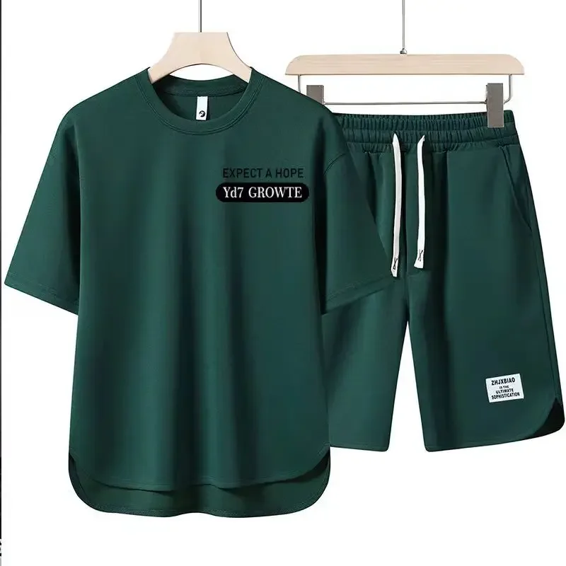 thumbnail image 1 of Conjuntos de chándal, camisetas gráficas, pantalones cortos, trajes para hombre, sudaderas, conjuntos estampados para hombre, nailon, marcas originales, conjunto coreano de dos piezas, 1 of 4
