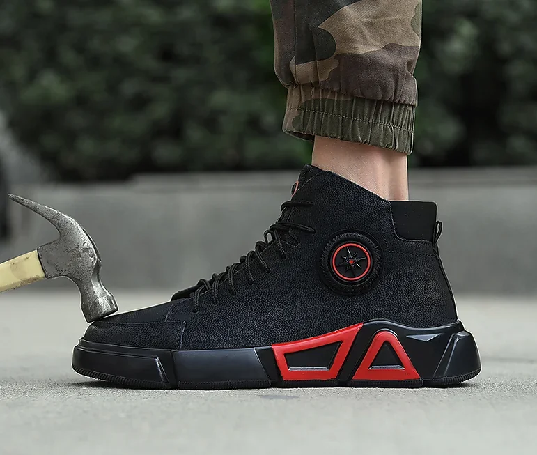 Luxury Designer High Waterproof Steel Toe Cap Work Safety Shoes Unbreakable Sneakers Winter Warm Snow Boots Men Shoes Motorcycle