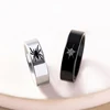 Punk Stainless Steel Couple Rings Black Silver Color Spider Ring For Women Men Halloween Jewelry 2