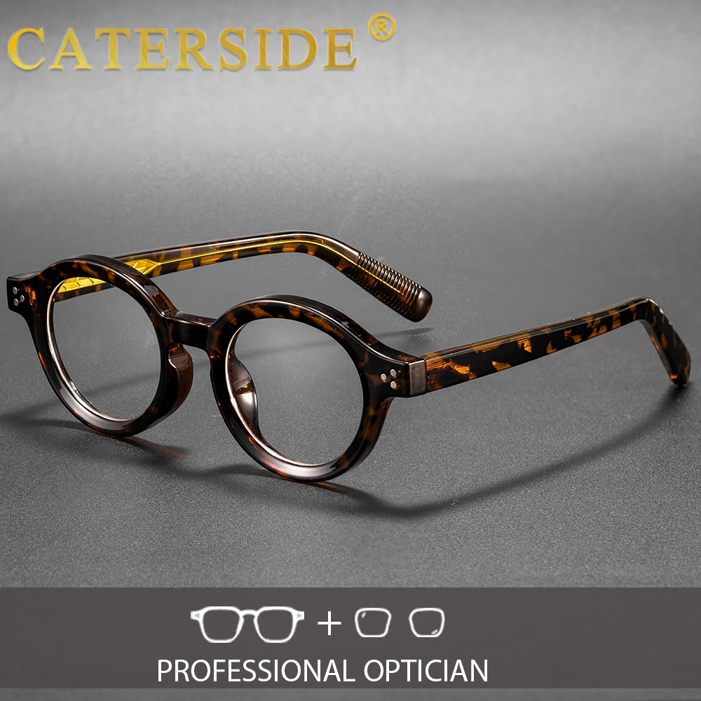 CATERSIDE Mode Herren Kleine Optische Gläser Oval Dicken Rahmen Tr-90 Rahmen Brillen Damen Tägliche Lesebrille – Detail 1
