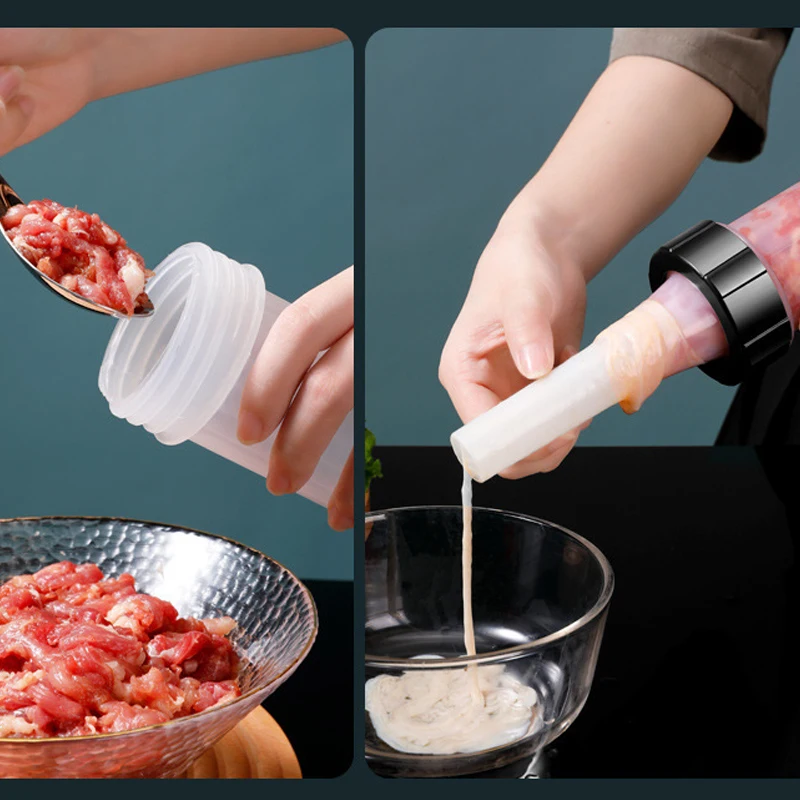 3Pcs Manual Sausage Stuffer Filling Machine Plastic Funnels sausage stuffing machine
