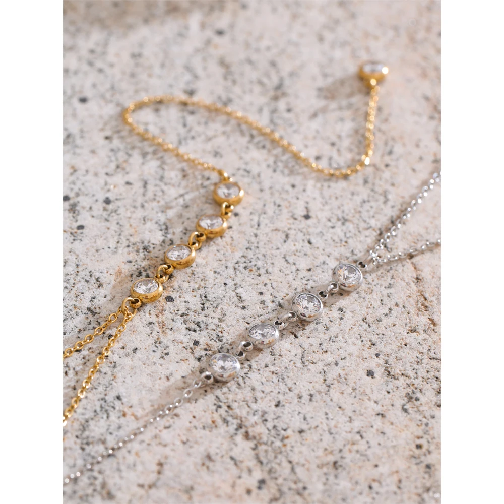Yhpup Necklace Stainless Steel Stainless Steel Women for Summer