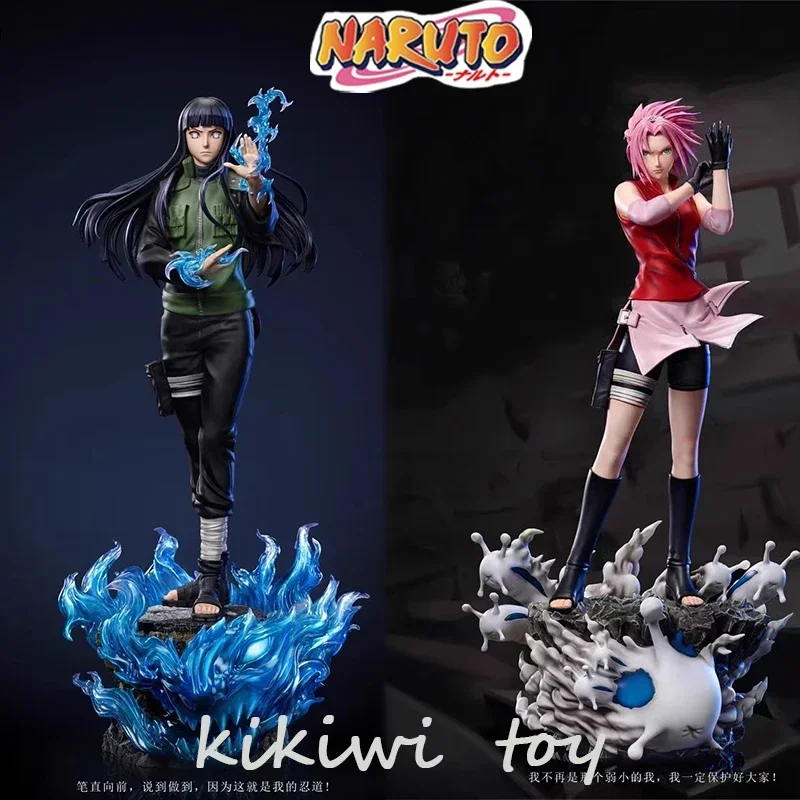 

38cm Naruto Anime Figures Gk Haruno Sakura Hyuga Hinata Action Figures Pvc Model Collection Statue Toys Perimeter Birthday Gifts