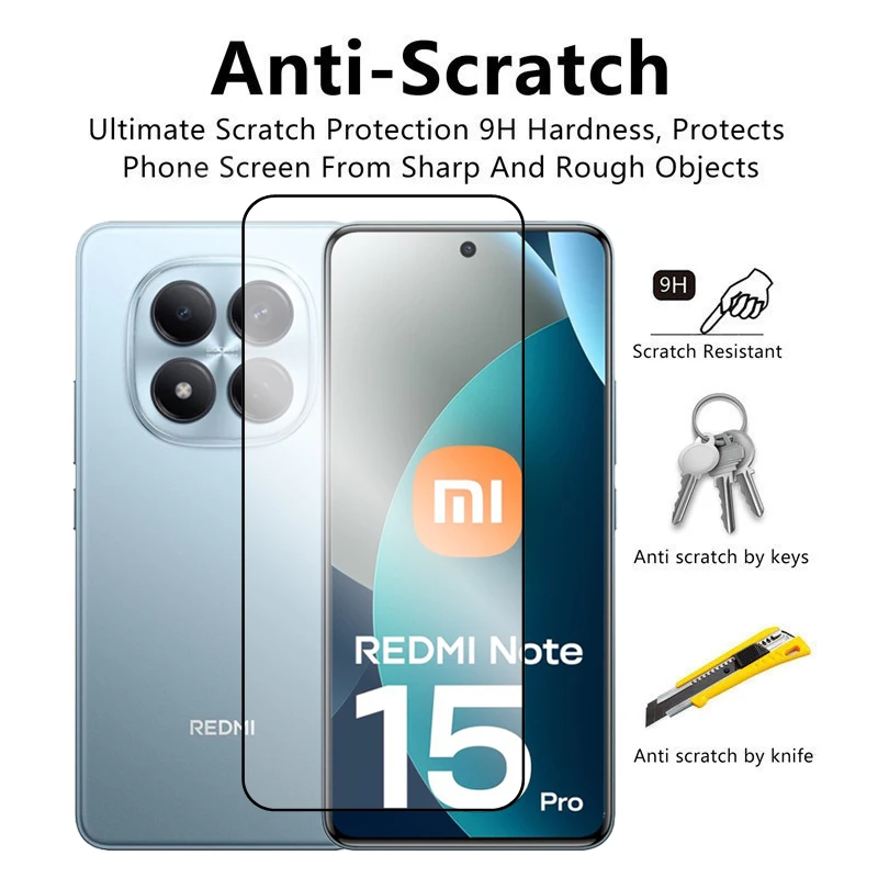 Für Redmi Hinweis 15 Pro Glas Für Redmi Hinweis 15 Pro 4G 5G Gehärtetes Glas 2,5 D Volle Abdeckung Screen Protector für Hinweis 15 Pro Film – Detail 5