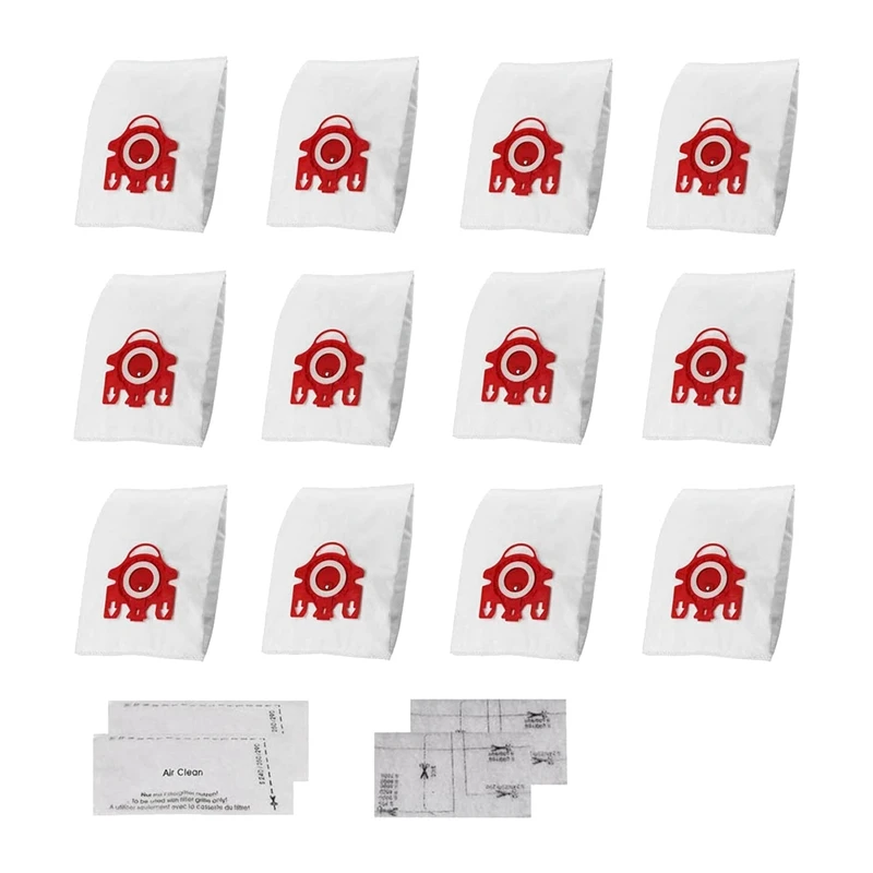 

12 шт., сменные мешки для пылесоса, подходит для пылесосов Miele FJM Series S3,S2,S5series