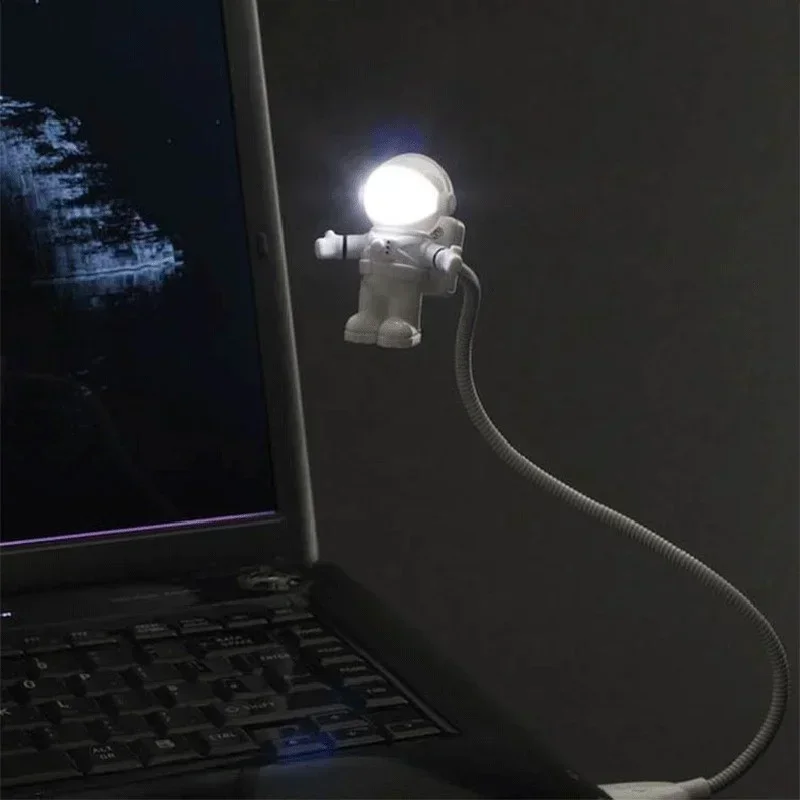 Creative Spaceman Astronaut LED Flexible USB Light, Night Light Toy for Laptop, Car, Power Bank, USB Charger Decor
