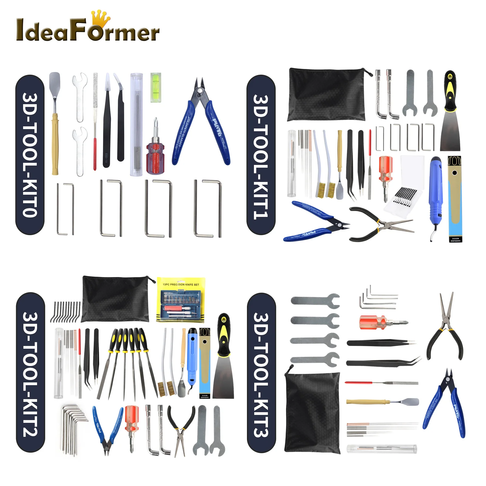 IdeaFormer-3D Printer Tool Kit for 3D Printing Maintenance, Cleaning, Removing, Trimming, Finishing 3D Printer Accessories