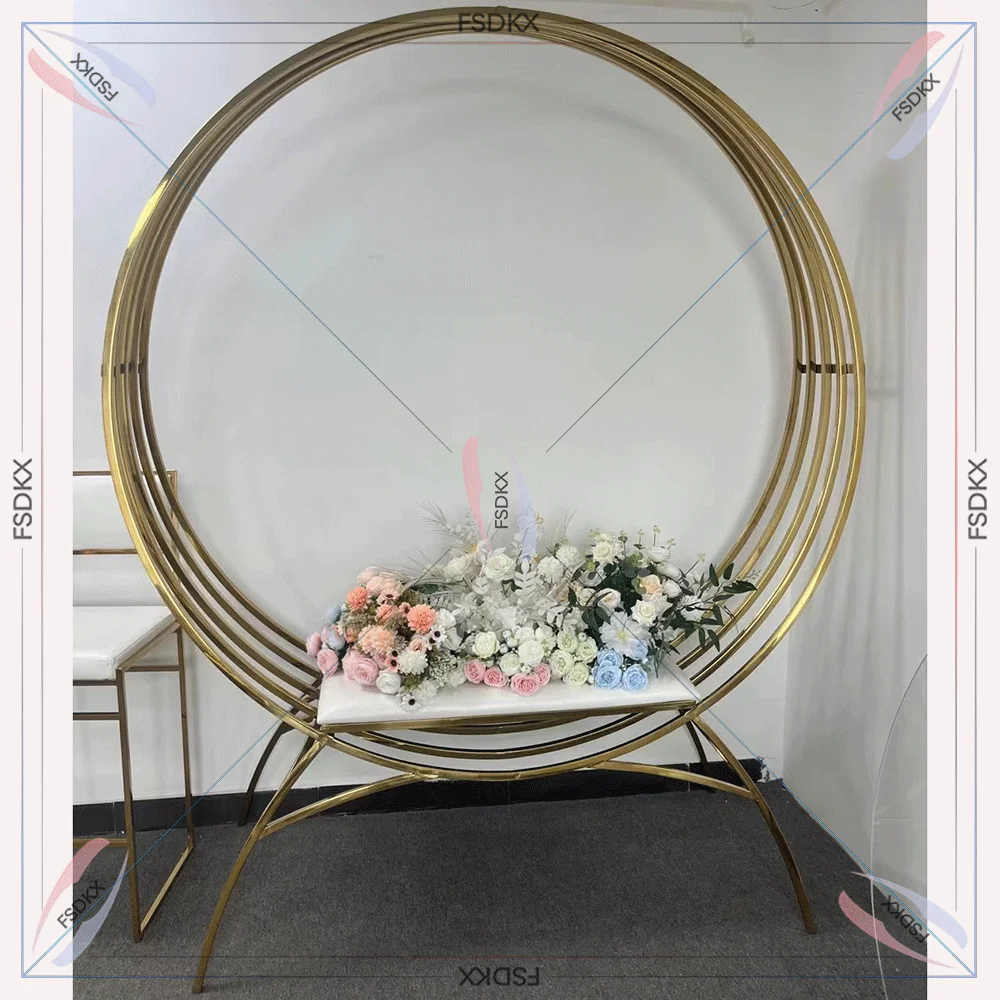 Elegant Circle Stainless Steel Sofa for Hotel Living Room Modern Style for Bar Use Couples and Weddings