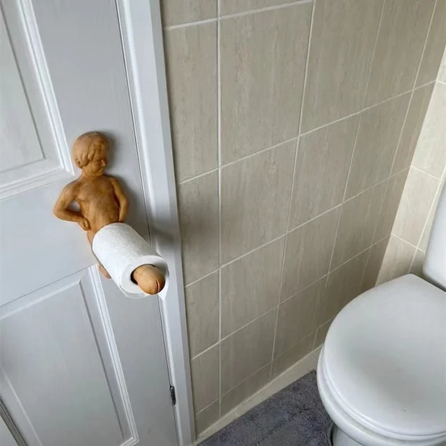 Funny Wooden Penis Toilet Paper Holder 4