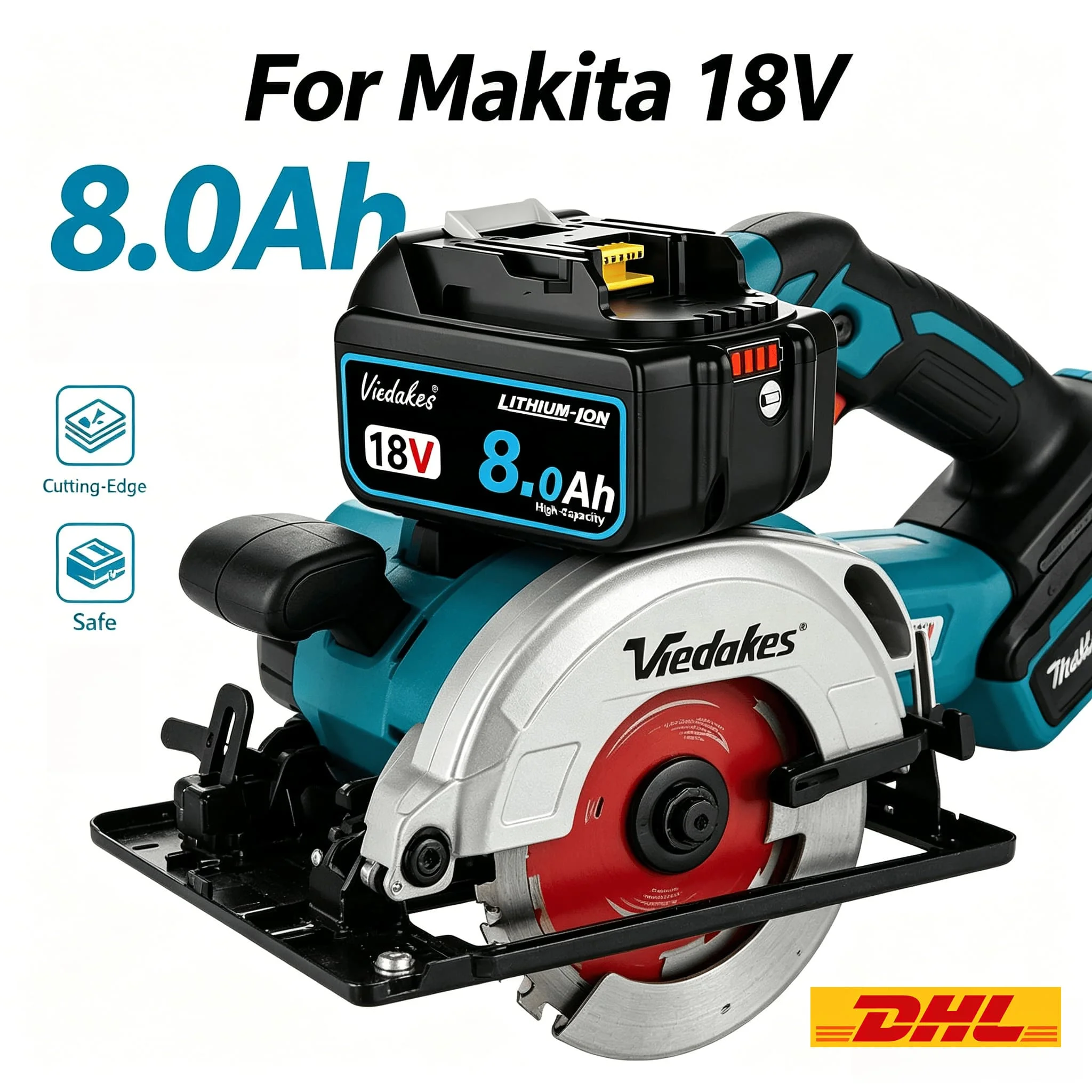 18V Lithium Battery For Makita 8Ah BL1850 BL1830B BL1860 Household Tool Spare Battery 마키타 충전배터리