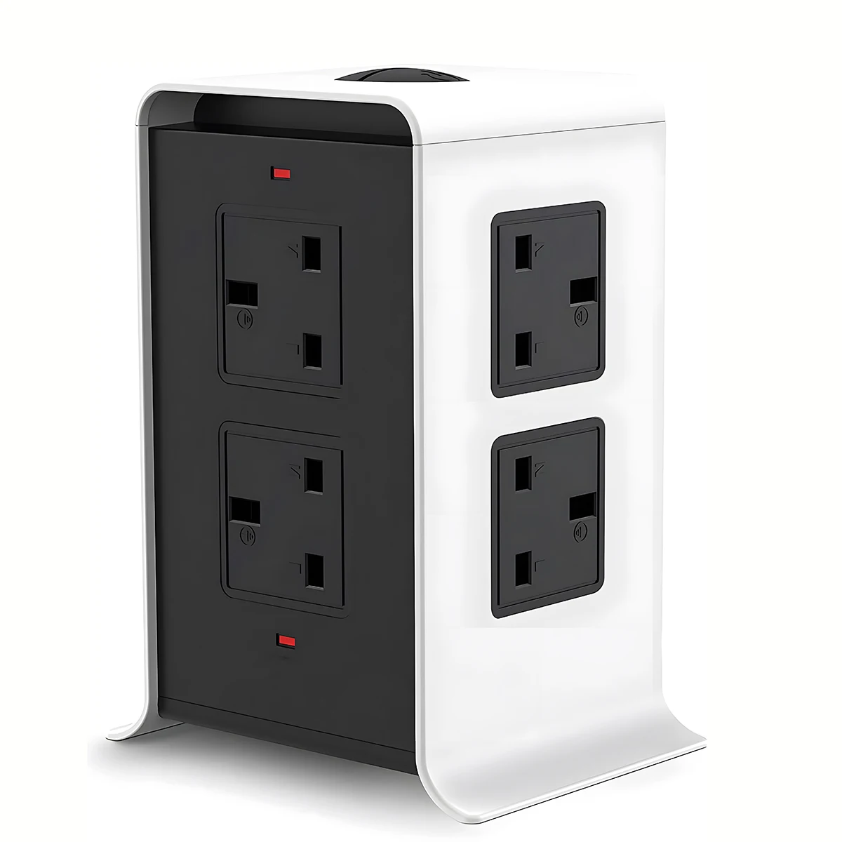 

Power Strip Vertical Outlets Electric Plug Sockets 8AC 4USB Ports Switches 1.8m/6ft Retractable Extension Cord for Home Office