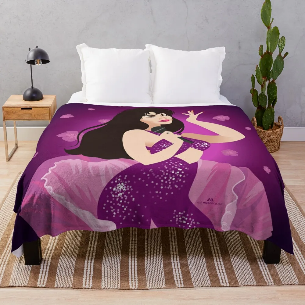 

Como La Flor Throw Blanket Fluffy Blankets Large Loose Blanket Thin Blanket wednesday Hair Blanket