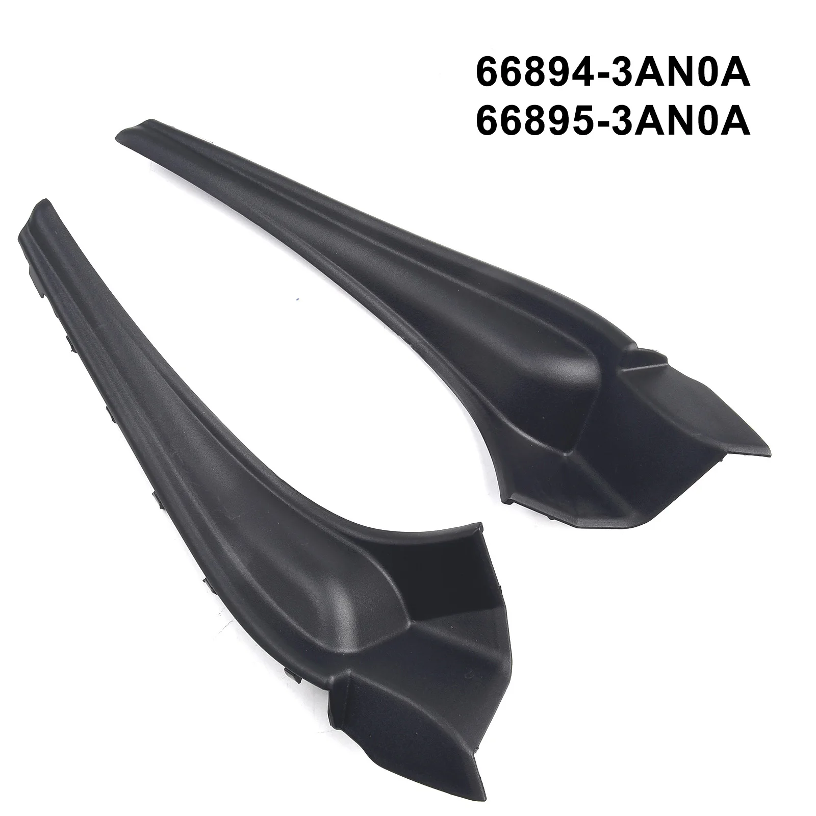 

High Quality Front Windshield Wiper Cowl Cover Durable Easy Installation Plastic Replacement 66894-3AN0A Black