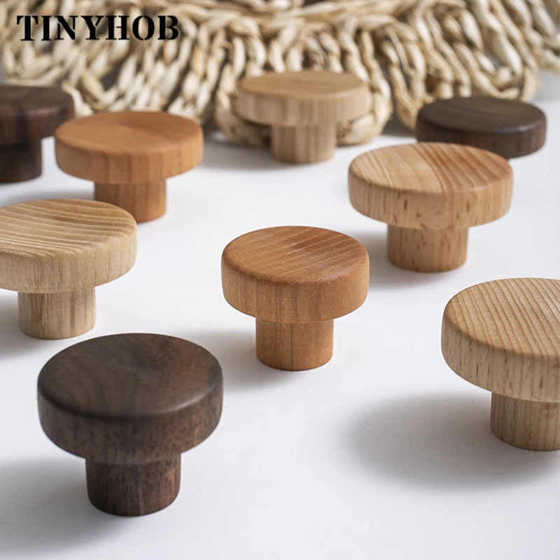 Walnut Beech Furniture Hardware Bedroom Wooden Hardware Handle