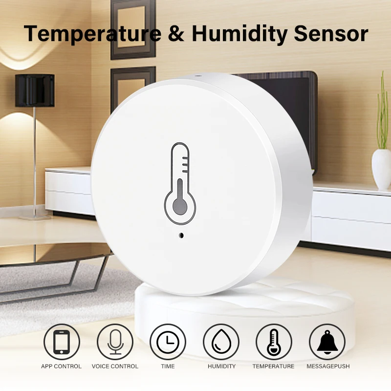 Tuya Smart Home Zigbee Temperature Sensor Humidity Sensor Smart Scene Life APP Control Vias Alexa Google Home Assistant