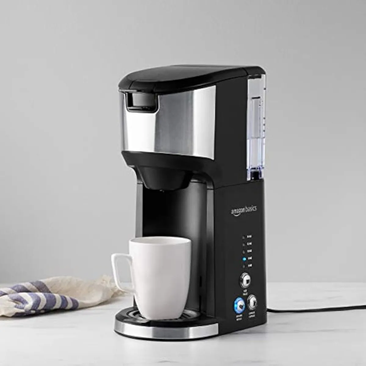 Dual Brew Single Serve Capsule Coffee Maker, 14 oz, Black and SS, 5.98"D x 9.44"W x 14.17"H | USA | NEW 6
