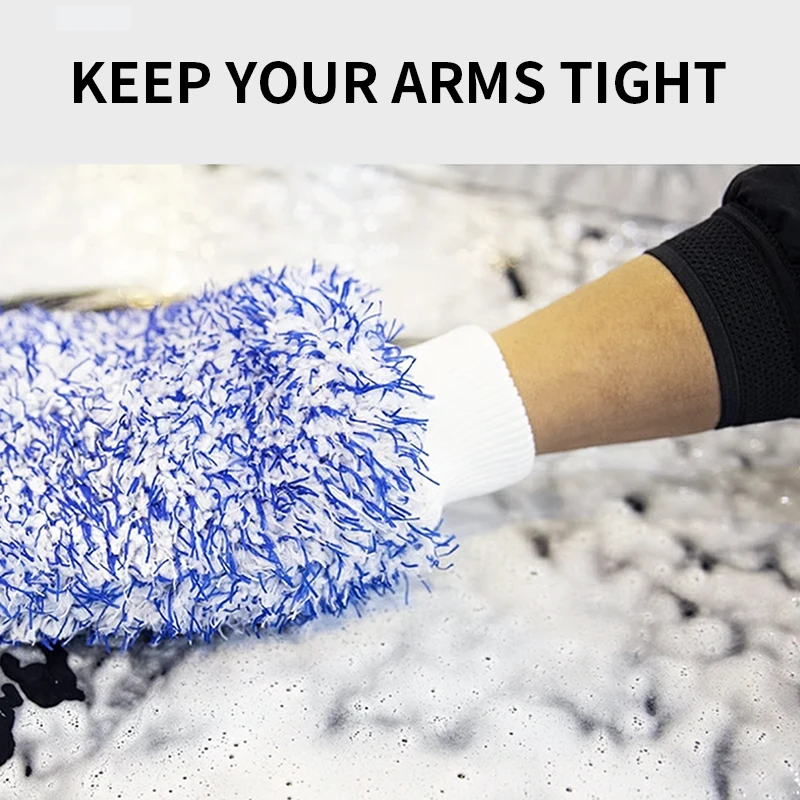 Car Wash Glove Coral Mitt Soft Anti-scratch for Car Wash Multifunction Thick Cleaning Glove Wax Detailing Brush