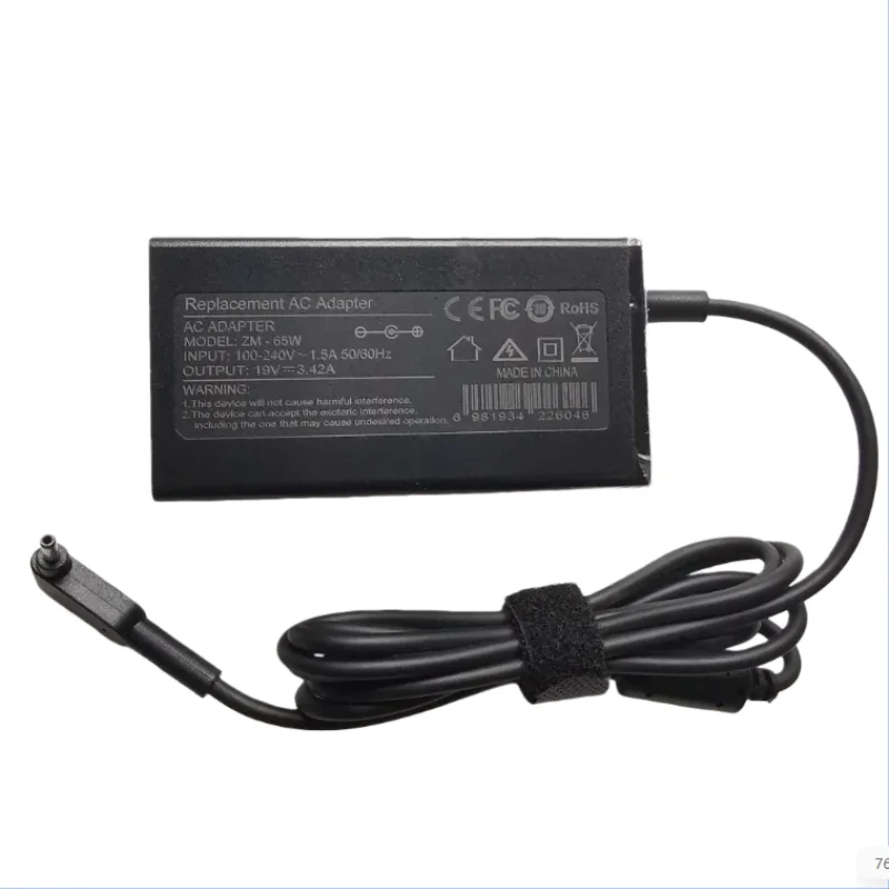 ACER Swift3 SF314 A11-065N1A ADP-65VH F PA-1650-86 노트북 전원 공급 장치 충전기용 19V 3.42A 65W 3.0x1.0mm AC 어댑터