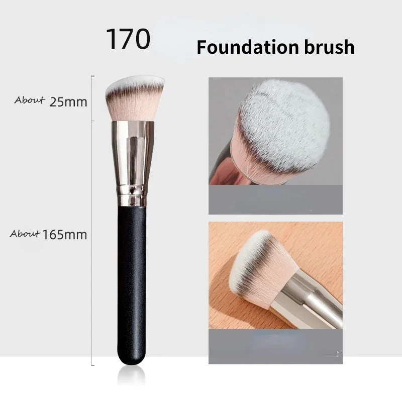 Makeup Brush Set Makeup Brush Makeup Tool Set Makeup Tool 1 Pc Professional Makeup Brushes Set High-End Foundation Concealer Contour Blending Beauty Cosmetic Brush Frosted Wooden Handle