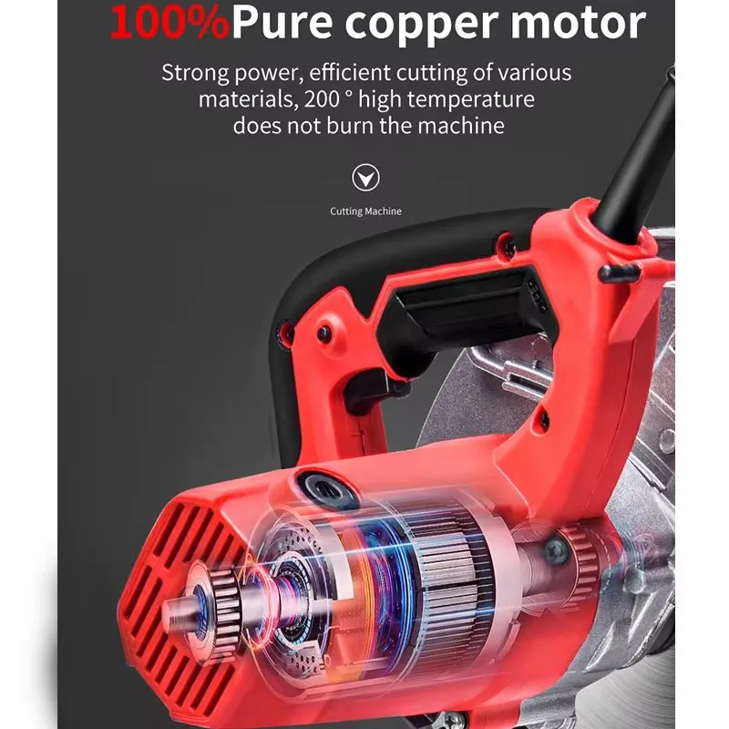 Mini Profile Cutting Machine 0-45 Degrees Table Cutter Mini Electric Saw Table Saw for Cutting Metal Wood Plastic 3